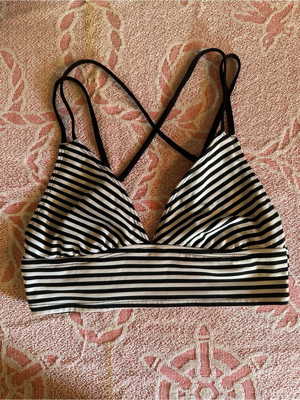 Missoni for Target Black & White Striped Cross-Back Bralette